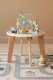 Wooden Activity Table with Train Set and Bead Maze for Toddlers