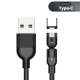 Magnētiskais leņķa USB-A uz USB-C kabelis Maclean MCE475, 2 m, melns