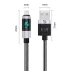 Orico LDA2L USB-A uz Lightning kabelis 12W ar LED displeju 0.5m, melns un sudraba