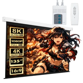 Электрический экран для проектора Maclean MC-561, 135", 300x168см, 16:9