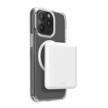 Puro Power Mag 5000mAh ārējais akumulators ar MagSafe, balts