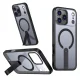 Samsung Galaxy S25 FE bruņu ietvars Hybrid Armor X ar statīvu un MagSafe, melns