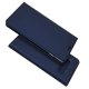 Samsung Galaxy S10+ Plus (G975F) Magnetic Adsorption Leather Card Holder Case Cover, Blue | Vāks Maciņš Maks...