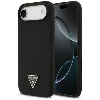 Чехол Guess Silicone Triangle Logo MagSafe для iPhone 17 Air - Черный
