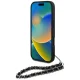 Karl Lagerfeld Saffiano Crystals w/Chain vāciņš iPhone 16 Pro, Melns
