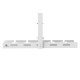 Maclean MC-105 W Under-Desk Cable Organizer, 5kg, White