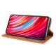 Xiaomi Redmi Note 8 Pro Vintage Style Magnetic Leather Wallet Case Cover, Brown