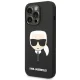 Karl Lagerfeld Silicone Karl\'s Head vāciņš iPhone 14 Pro Max, melns