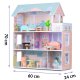 Trīsstāvu koka leļļu māja Ricokids RK-878 | Wooden Dollhouse