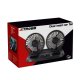 Xtrobb 00023222 dubultais auto ventilators 12V, melns