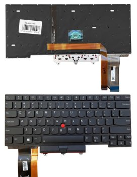 Lenovo ThinkPad E14 Keyboard with Backlight and Trackpoint, US, Black