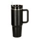 Termokrūze ar salmiņu un rokturi, 1200 ml, melna