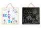 Магнитно-меловая доска 3в1 Ecotoys с буквами