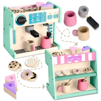 Деревянная игрушечная кофейня и кондитерская Ricokids 785100, мятный