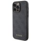 Apple iPhone 15 Pro 6.1\'\' Guess 4G Metal Gold Logo Case Cover, Gray