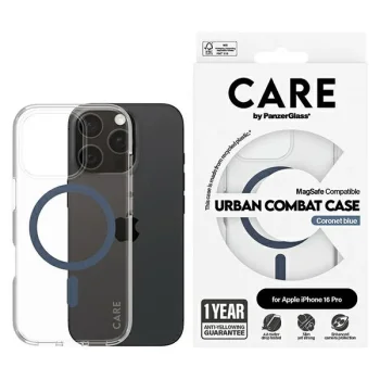 Чехол PanzerGlass для iPhone 16 Pro CARE Flagship MagSafe, синий