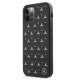 Mercedes iPhone 12 Pro Max Case Silver Stars Pattern, Black