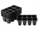DIVODV Seedling Trays for Sowing and Planting, 8 Cells, Black