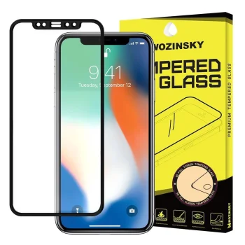 Apple iPhone 12 Pro Max 6.7" Aizsargstikls 5D, Melns Pilna Pārklājuma | Tempered Glass Screen Protector [Full Glue]