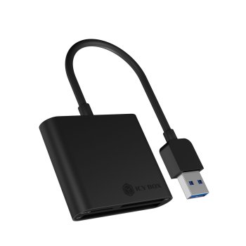 Icy Box IB-CR301-U3 USB 3.0 atmiņas karšu lasītājs, melns