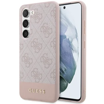 Samsung Galaxy S23 (SM-S911) Guess 4G Stripe Collection Case Cover (GUHCS23SG4GLPI), Pink