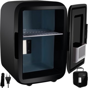 Piknika Pludmales Automašīnas Mini Ledusskapis Dzesēšanas Kārba Kaste 220V/12V, 4L, Melns | Picnic Beach Cooling...