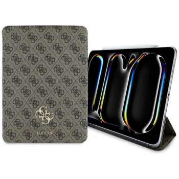 Guess Magnetic 4G Big Logo Case for iPad Pro 11" 2024, Brown (GUFC11PM24PS4SGW)