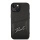 Apple iPhone 14 Plus 6.7\" Karl Lagerfeld Signature Logo Cardslot Case Cover, Black | Telefona Maciņš Vāks Apvalks...