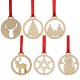 Wooden Christmas Ornaments Set of 36 Ruhhy 24855