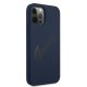 Guess iPhone 12 Pro Max Case Silicone Vintage Script, Blue