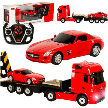 Радиоуправляемый набор Rastar 74920 Mercedes-Benz Actros 1:26, красный
