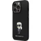 Чехол Karl Lagerfeld Silicone Ikonik Metal Pin для iPhone 13 Pro Max, черный