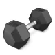 4FIZJO HEX Steel Dumbbell 17.5 kg, Black