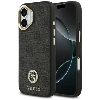 Guess iPhone 17 vāciņš 4G Strass Logo MagSafe, melns