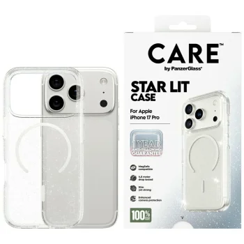 Чехол PanzerGlass для iPhone 17 Pro Urban Explorer MagSafe, прозрачный с блестками