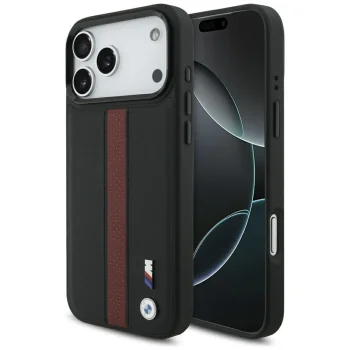 BMW iPhone 17 Pro Max vāciņš M Perforated Stripe Logo MagSafe, sarkans