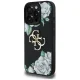 Guess iPhone 16 Pro Max Case Grained Roses Big 4G Logo, Black