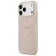 Чехол Guess Peony Hot Stamp MagSafe для iPhone 17 Pro Max, Розовый