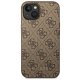 Apple iPhone 14 Plus 6,7\" Guess 4G Metal Gold Logo Case Cover (GUHCP14MG4GFBR), Brown