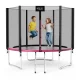 4FIZJO CLASSIC Garden Trampoline with Net and Ladder 312 cm 10 FT, Pink-Black