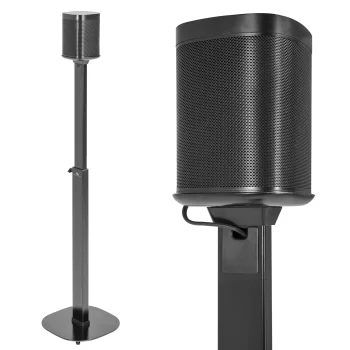 Grīdas statīvs skaļrunim Maclean MC-940 priekš Sonos One un One SL, 738-1182 mm, melns