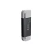 USB un USB-C 3.0 atmiņas karšu lasītājs Devia EL240 2-in-1, melns