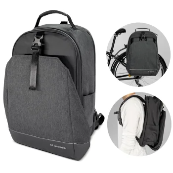 Wozinsky velosomas mugursoma 2-in-1 bagāžniekam, 40l, melna
