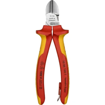 Diagonal Cutters Knipex 70 06 160 T with Tether Attachment Eyelet, 160 mm