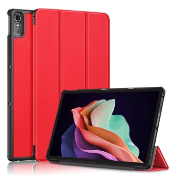 Lenovo Tab P11 Gen 2 (TB350FU) Trifold Stand PU Leather Hard Protective Cover Case, Red | Чехол Книжка...