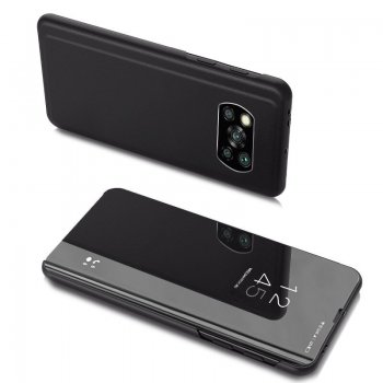 Xiaomi Poco X3 / X3 NFC Clear View Cover Case, Black | Telefona Vāciņš Maciņš Grāmatiņa