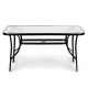 Multigarden SC-094 dārza galds ar stikla virsmu, 140x80 cm, melns