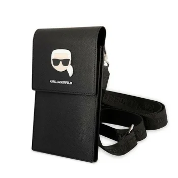 Karl Lagerfeld металлическая сумка для телефона Karl Head – чёрная