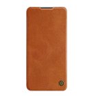 Xiaomi Poco M4 Pro 5G Nillkin Qin Leather Book Case Cover, Brown | Telefona Maciņš Vāciņš Apvalks Grāmatiņa