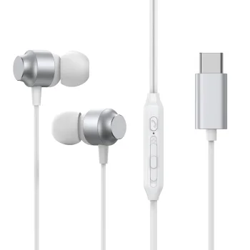 Joyroom JR-EC06 USB-C iebūvējamās austiņas, Sudraba